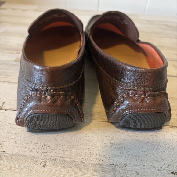 Donald Pliner Men’s 11 Victor Driver Loafers Shoes Brown Leather HorseBit Buckle - Picture 6 of 9